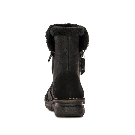 Rieker Botki damskie ocieplane Black czarne
