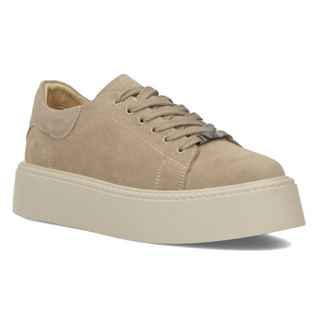 Filippo Leather Beige Low Shoes