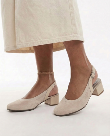 Rieker Women's Leather Shoes Beige 47063-60 