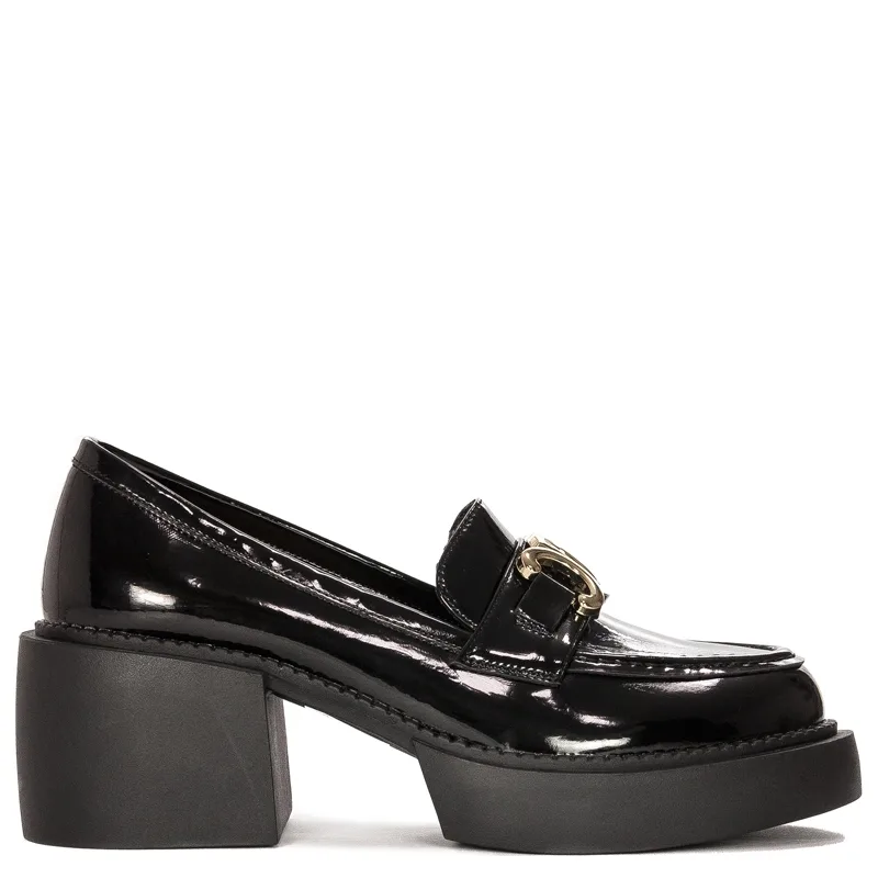 S.Barski Women's shoes on the platform black lacquer