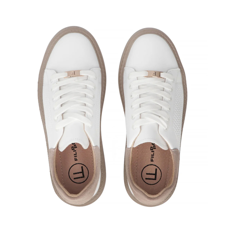 Filippo Leather Sneakers Women’s Low-Top Platform White DP7502-26-WH