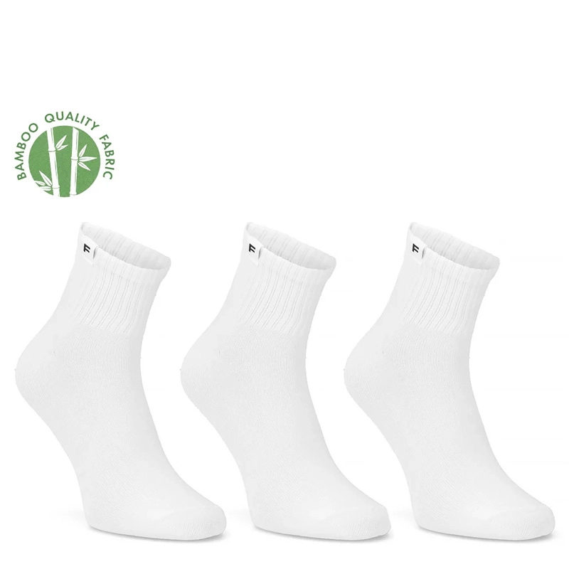 Filippo Bamboo Quality Women's Socks Bamboo Viscose 3-Pack White SD-AN04-WH