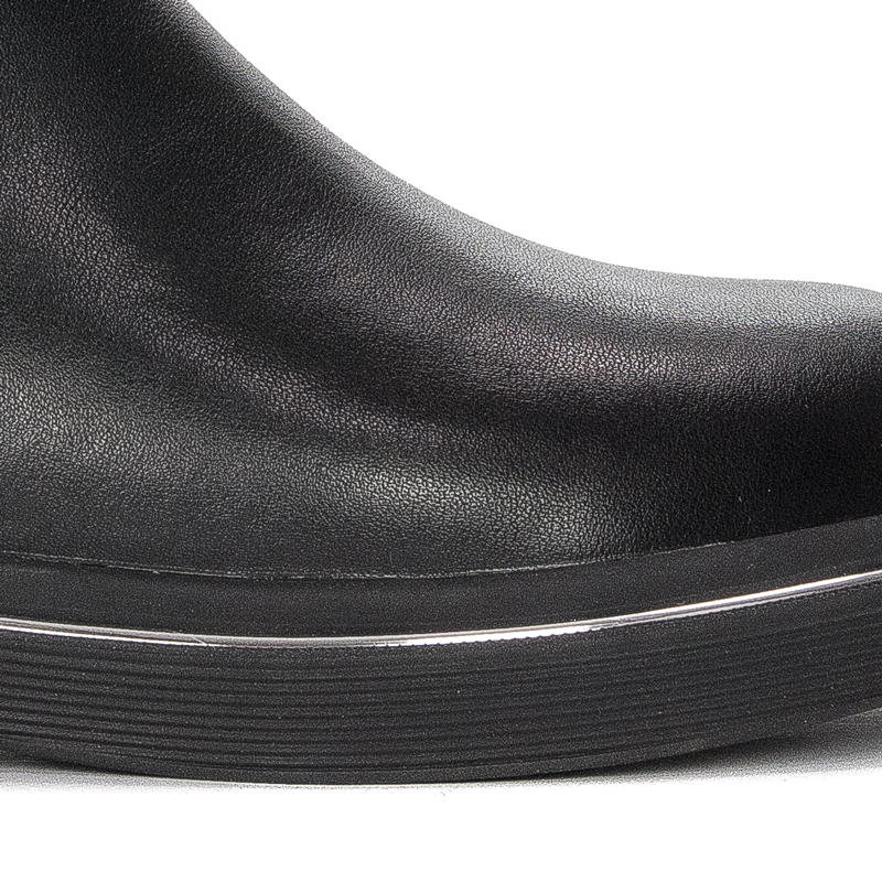 GOE Women's warm leather black boots