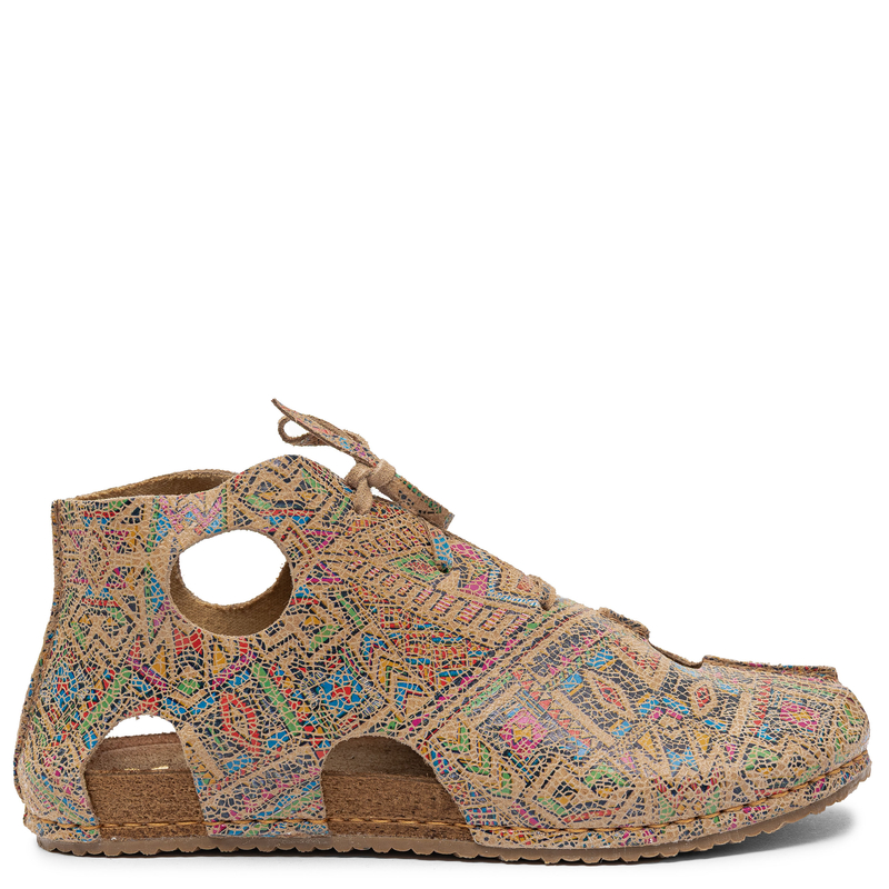Maciejka Leather Ajour Lace-Up Shoes With Cut-Outs Multicolour 03426-10/00-6