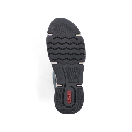 Rieker Warm-Lined Lace-Up Ankle Boots with Side Zip Blue 45920-54-BLUE