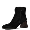 Maciejka Elegant Women's Suede Ankle Boots on a Patterned Block Heel Black  K7202-01/00-8