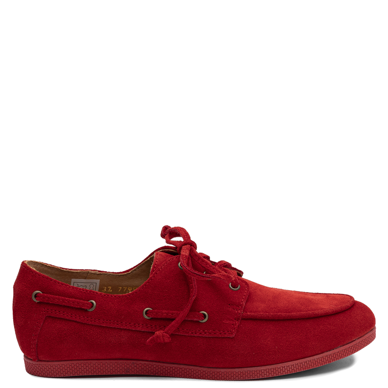 Maciejka Suede Leather Shoes Red 07799-08-00-1