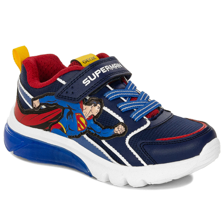 Geox Sneakersy Dziecięce Superman Niebieskie