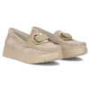 Filippo Women's Leather Moccasins Beige