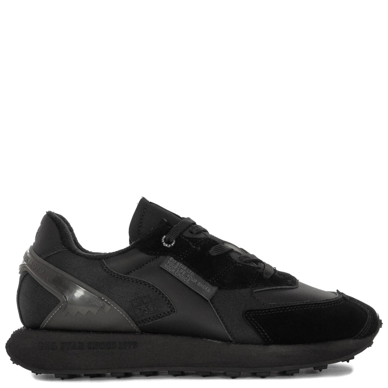 Big Star Men's Black Half Shoes
