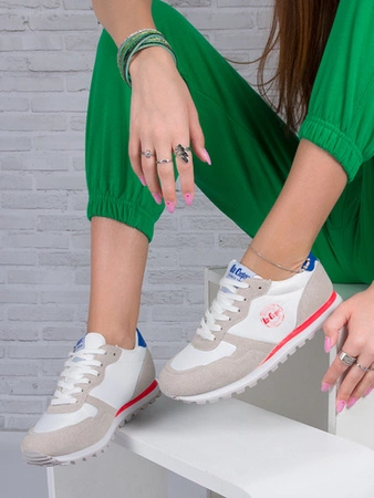 Lee Cooper Sneakersy półbuty damskie White Białe