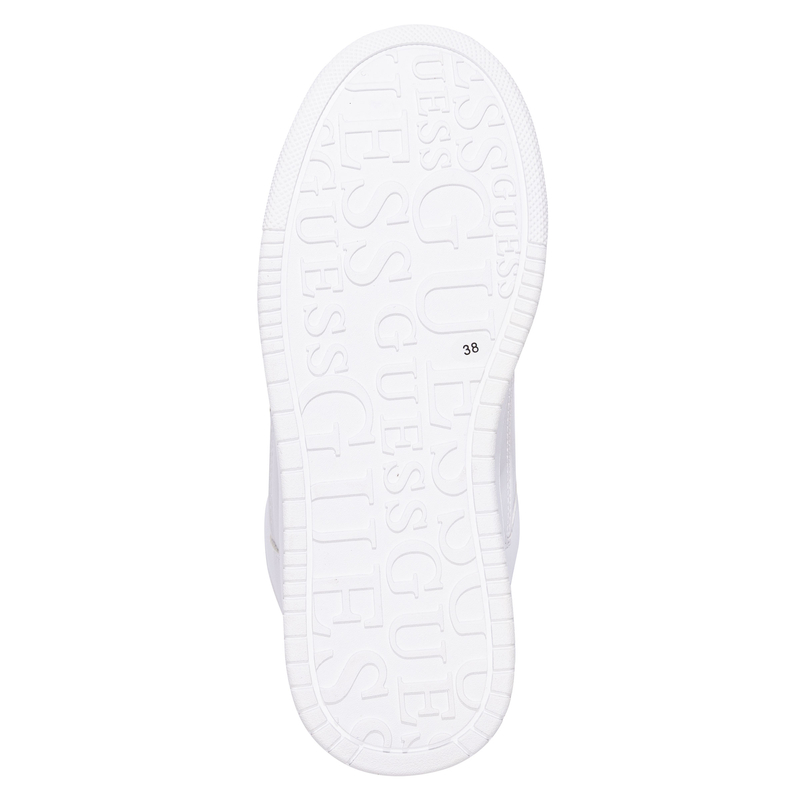 Guess Platform Sneakers With Gold Details White FLTDELELE12-WHITE