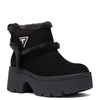 Guess Botki Damskie Na Platformie Botki Z Futrzanym Obszyciem Czarne FLFBRDESU10-BLK