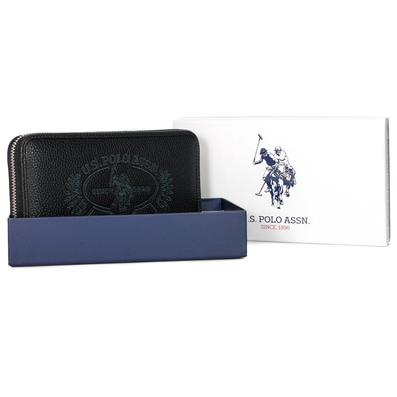 U.S. POLO ASSN. New Hailey L Zip Ard Wall BEUHF5162WVP000 Black Wallet