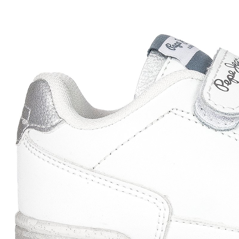 Pepe Jeans PGS30500 800 White Lambert Girl Glitter Kids Sneakers