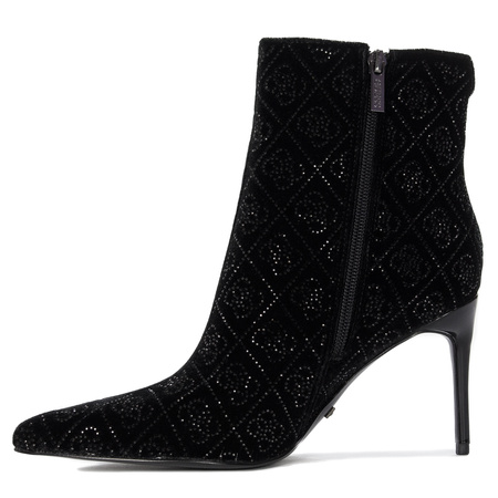 Guess Botki damskie na szpilce Black