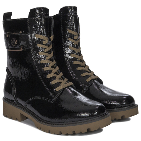 Remonte Women's Black Pattented warmed Boots