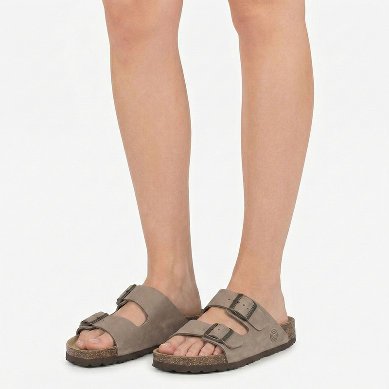Dr. Brinkmann Women's Leather Orthopedic Slides Beige 600130-08