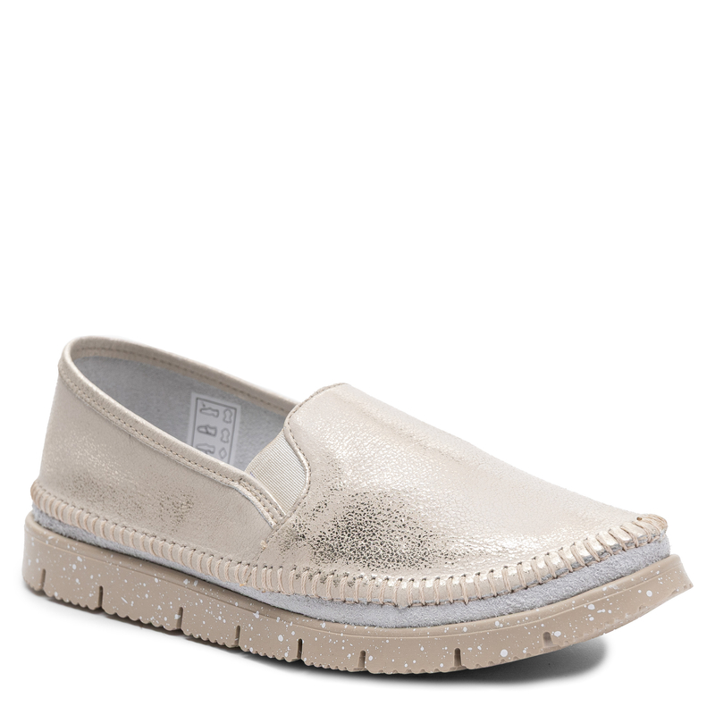 Maciejka Leather Slip-On Platform Loafers Metallic Gold 03512-25/00-0
