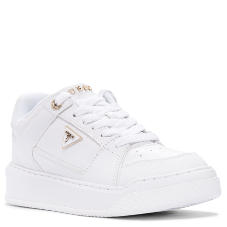 Guess Damskie Sneakersy Na Platformie Złote Detale Białe FLTDELELE12-WHITE