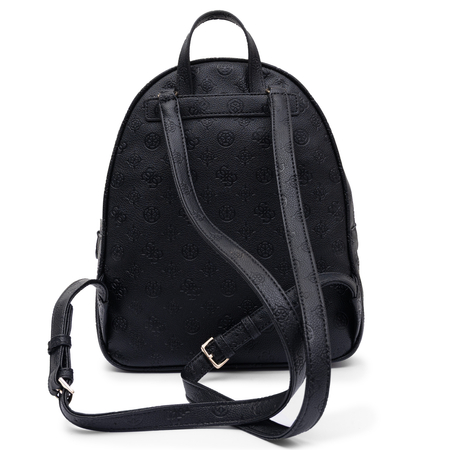 Guess Stylish City Women's Backpack with Embossed Monogram A4 Black HWPD7118330-BLACK