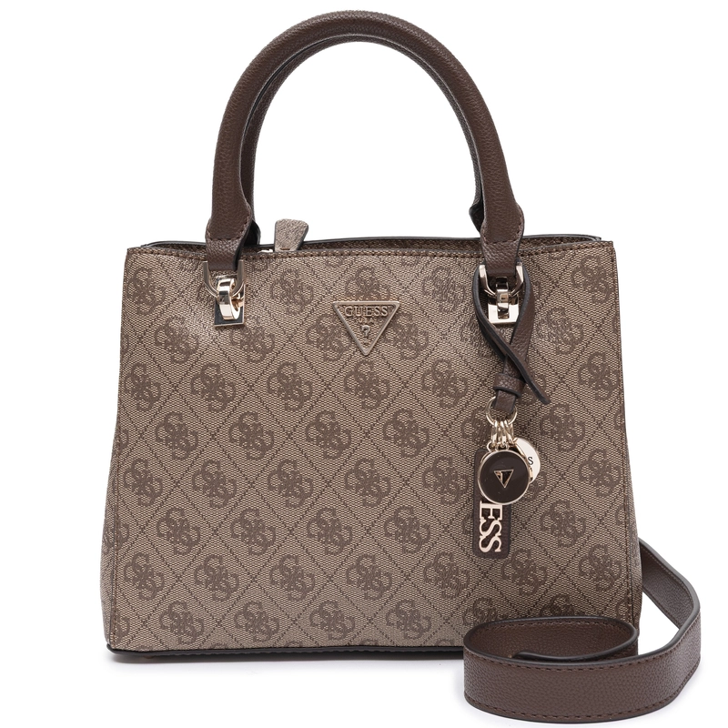 Guess Elegant Satchel Bag Shoulder And Handbag Beige HWBG9672050-LATTE