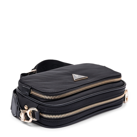 Guess Eco Gemma Double Zip Crossbody Bag Black HWEYG839572-BLACK