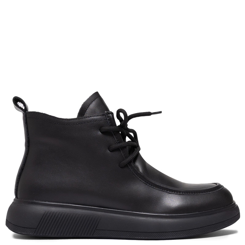 Sokolski Skórzane Trzewiki Damskie Ocieplane Czarne HW-Z25-25-BLK