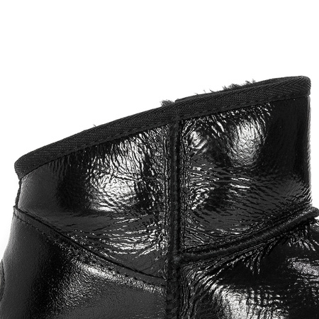 Shoes EMU Australia Black boots for women Aarons Glossy