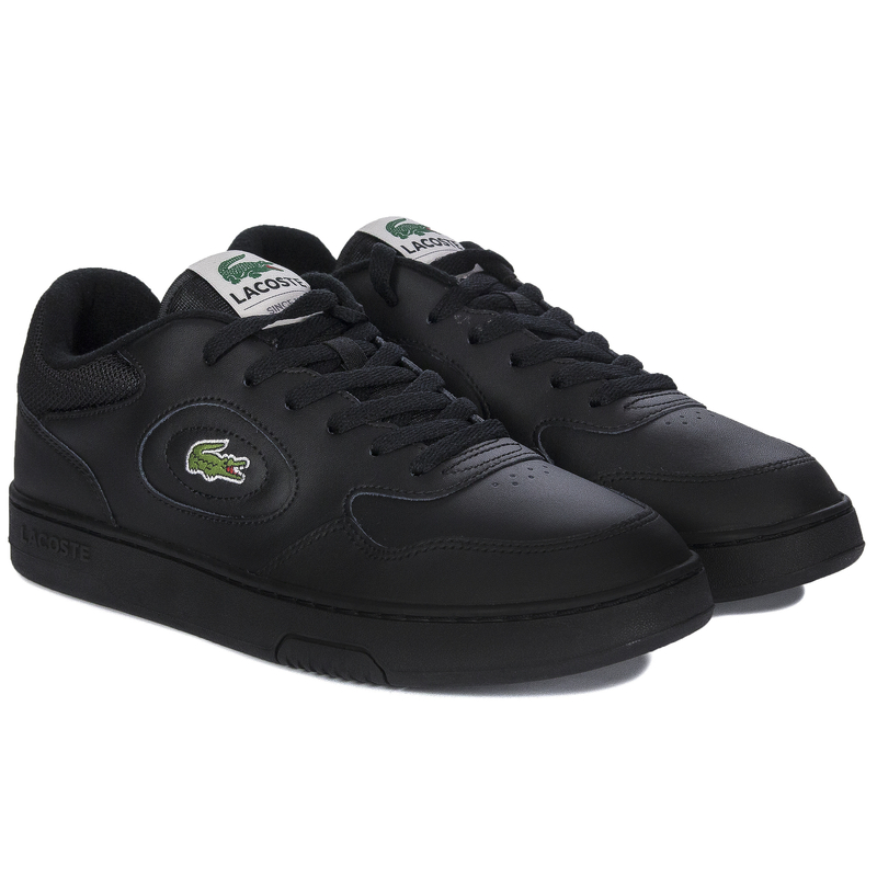 Lacoste Sneakersy skórzane męskie Lineset 223 1 SMA BLK/BLK
