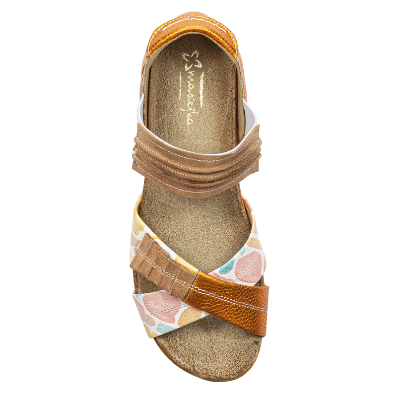 Maciejka White + Orange Sandals