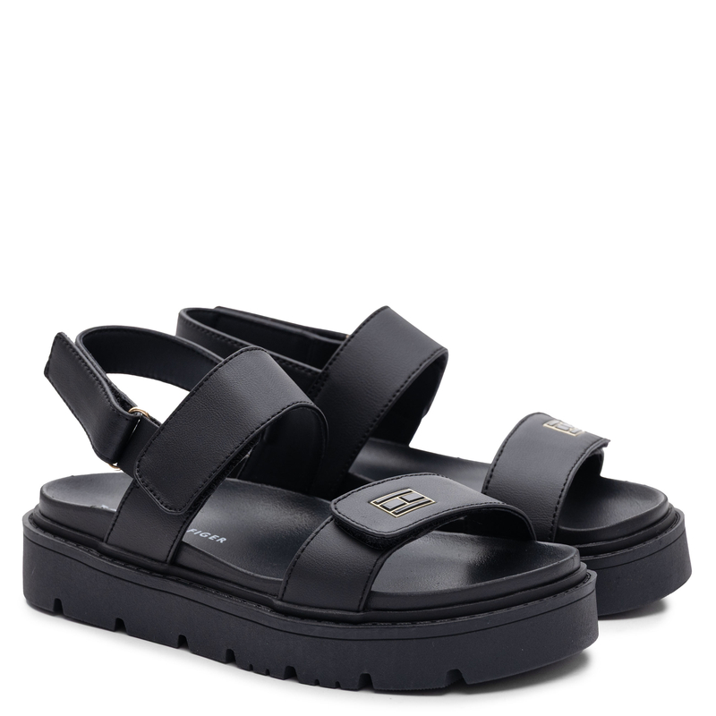 Tommy Hilfiger Sandały Damskie na Platformie Czarne T3A2-34284-BLACK