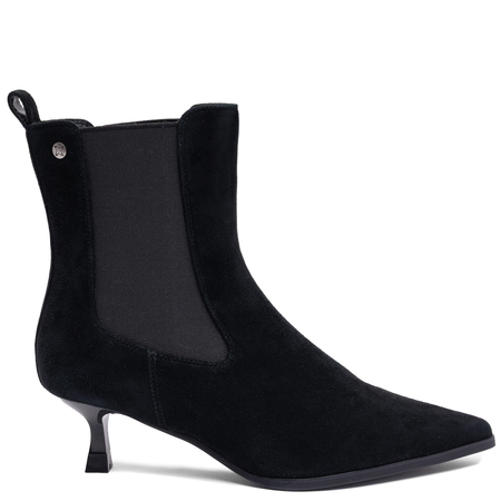 Maciejka Black Suede Ankle Boots Chelsea Boots With Low Heel K7756-01/00-7