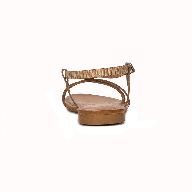 Maciejka women's brown gold Sandals