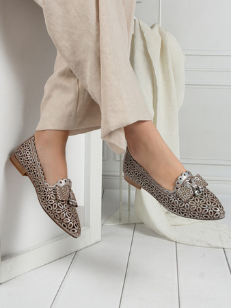 Boccato 010-724-150 Silver Flat Shoes
