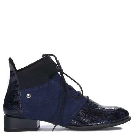 Maciejka 04744-27/00-7 Navy Blue Lace-up Boots