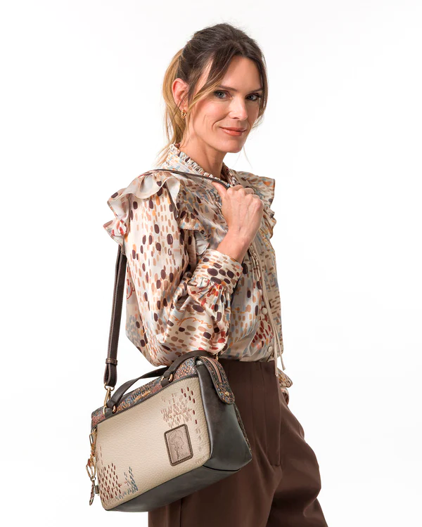 Anekke Large Urban Shoulder Bag With Artistic Motif Multicolor 43711-187