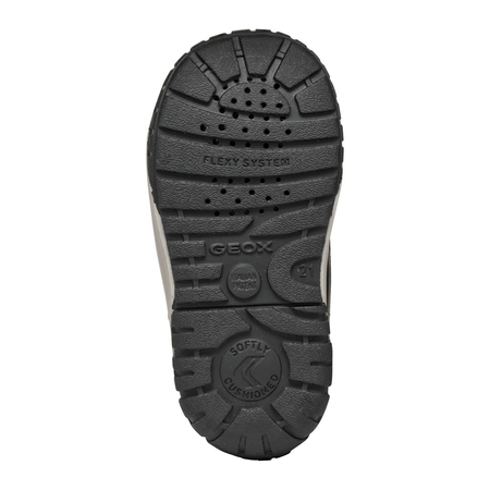 GEOX Botki dziecięce dziewczęce ocieplane na rzepy Black/Fuchsia