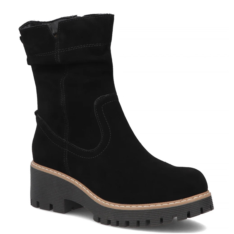 Filippo Suede Ankle Boots Warm Lined Black DBT6402-25-BK