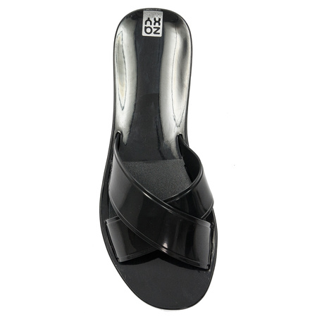 Zaxy Klapki damskie Unica Slide AD Black Czarne