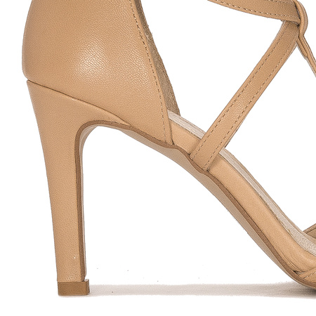 Maciejka Beige Women's Leather Sandals