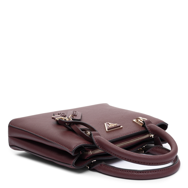 Guess Elegancka Klasyczna Torebka Damska Kuferek Bordowa HWZG9672050-BUR