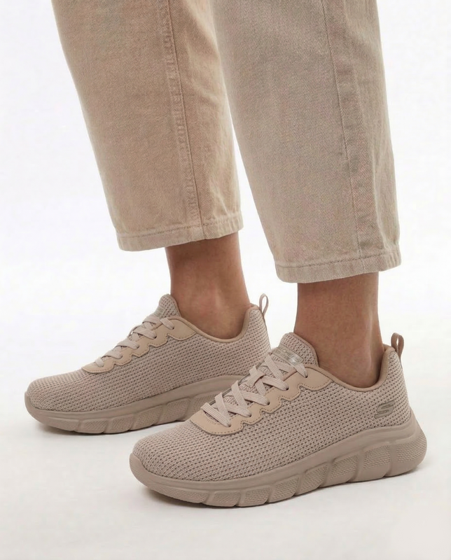 Skechers Bobs Squad Sneakersy na Platformie Beżowe 117346-NAT