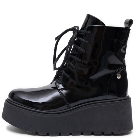 Maciejka Platform Leather Boots Black 6762W-20/00-6