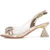 Sca'viola Women's Sandals On A High Heel Gold