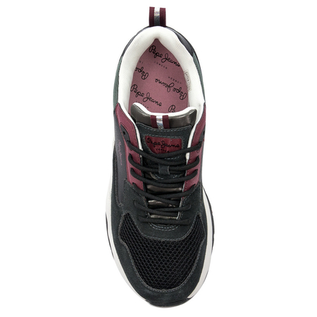 Sneakersy Pepe Jeans PLS31277 999 Black Sloane Bass Czarne