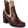 Maciejka Leather Ankle Boots Contrast Trim Burgundy 03759-23/00-3