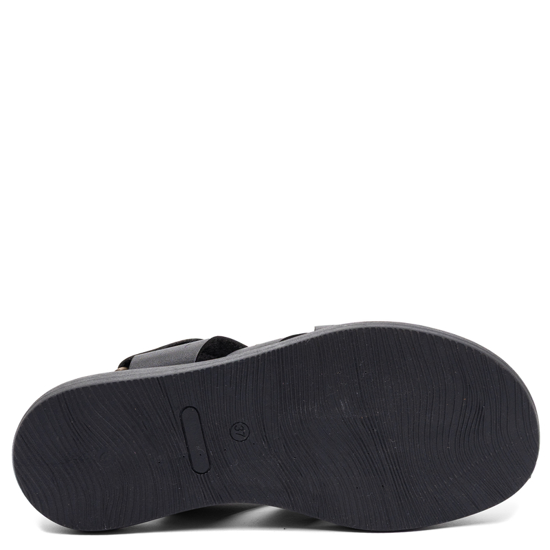 Maciejka Leather Platform Sandals Black E7397-01/00-0