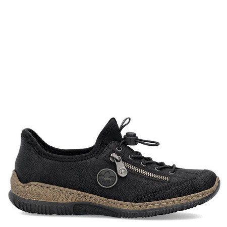 Rieker Sneakersy Półbuty Damskie Czarne