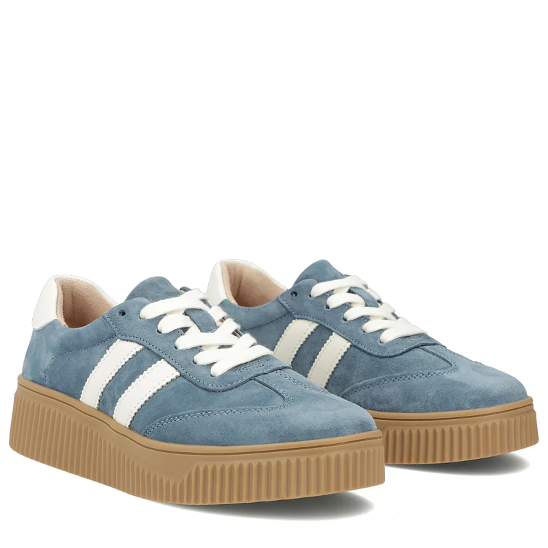 Filippo Suede Lace-up Platform Sneakers Blue DP6776-26-BL